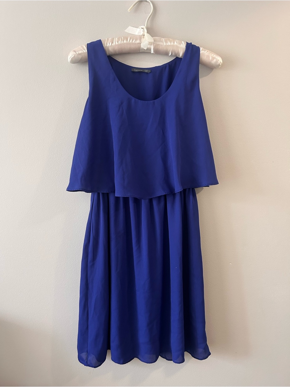 Women's Soprano Blue Layered Chiffon Dress